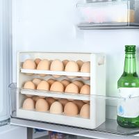 Refrigerator Egg Storage Box; Side Door Multi-layer Egg Tray For Refrigerator; Anti-fall Egg Tray; Kitchen Egg Rack - White