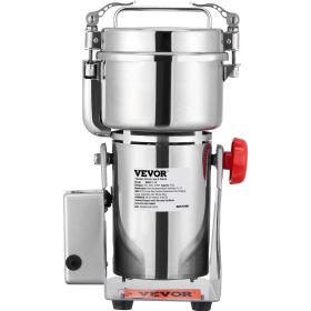 VEVOR 1000g Electric Grain Mill Grinder, High Speed 3750W Commercial Grinders, Stainless Steel Pulverizer Powder Machine, Swing Type - Default