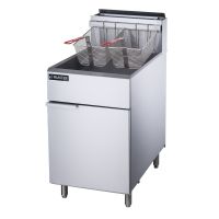 Capacity Natural Gas Commercial Fryer With Four Tube Burner - silver - stainless steel