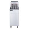 Capacity Natural Gas Commercial Fryer With Three Tube Burner - silver - stainless steel