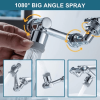 1pc New Universal 1080° Rotation Extender Faucet Aerator; Plastic Splash Filter; Kitchen Washbasin Faucets Bubbler Nozzle Robotic Arm - One Mode 720