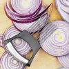 Stainless Steel Onion Cutter Holder Food Slicers Assistant Tomato Onion Slicer Holder Vegetables Cutting Fork Kitchen Gadgets - Black