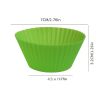 10pcs Silicone Muffin Cup; Cake Cup; Kitchen Baking Mold; Non-Stick Surface Cupcake Liners For Home Baking; Color Random - 10pcs - Random