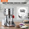 VEVOR 1000g Electric Grain Mill Grinder, High Speed 3750W Commercial Grinders, Stainless Steel Pulverizer Powder Machine, Swing Type - Default