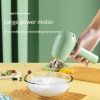 Wireless Portable Electric Food Mixer 3 Speeds Automatic Whisk Dough Egg Beater Baking Cake Cream Whipper Kitchen Tool - Blue