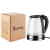 ZOKOP HD-1857-A 110V 1500W 1.8L Electric Glass Kettle US Plug - black