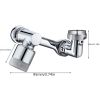 1pc New Universal 1080° Rotation Extender Faucet Aerator; Plastic Splash Filter; Kitchen Washbasin Faucets Bubbler Nozzle Robotic Arm - One Mode 720