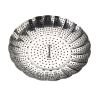 1pc Foldable Steaming Tray; Retractable Steaming Rack; Fruit Tray; Fruit Drainer - Stainless Steel