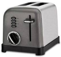 2-Slice Classic Toaster - Black Stainless Steel
