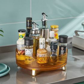 Kitchen Rotating Spice Rack Shelf Seasoning Household Multi-functional Storage Turntable Supplies (Color: Orange)