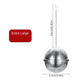 1pc 304 Stainless Steel Seasoning Ball; Thickened Ball Tea Strainer; Spice Filter; Kitchen Gadget - 304 Seasoning Ball (size: XL)