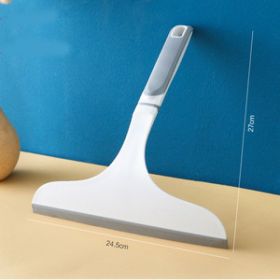 1pc Glass Scraper; Glass Mirror Vanity Wiper; Professional Glass Cleaning Tool (Color: Gray+White)