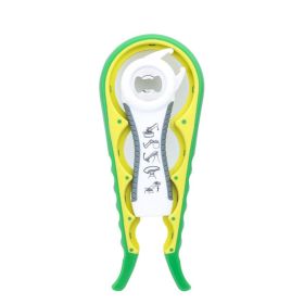 1pc Lid Opener Tool; Jar Opener For Weak Hands; Multi Function Can Opener For Seniors; Rubber Grip Bottle Opener (Color: White+Gray+Green)