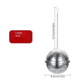 1pc 304 Stainless Steel Seasoning Ball; Thickened Ball Tea Strainer; Spice Filter; Kitchen Gadget - 304 Seasoning Ball (size: large)